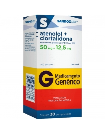 ATENOL+CLORT 50MG+12.5MG 30