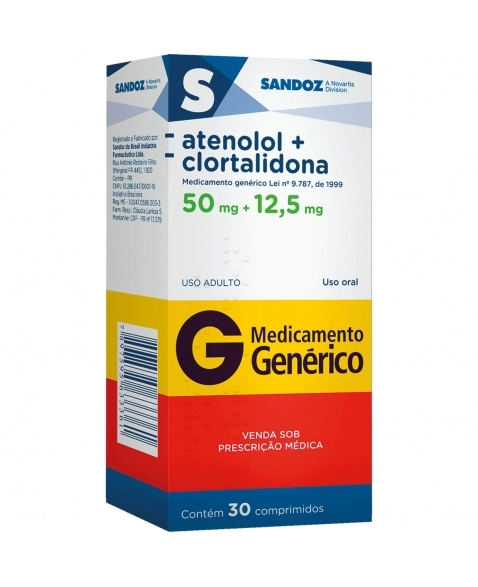 ATENOL+CLORT 50MG+12.5MG 30