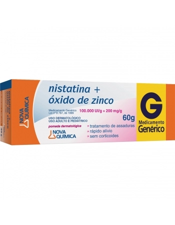 NISTATINA+OXIDO ZINCO POM DERM 60G