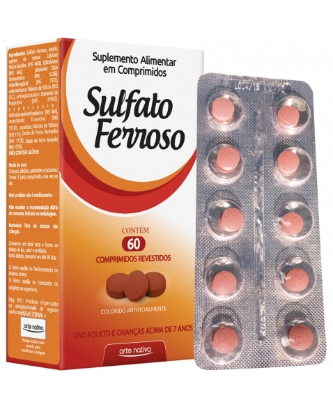 SULFATO FERROSO C/ 60 COMP