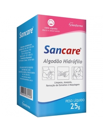 ALGODAO 25GR SANCARE CAIXA