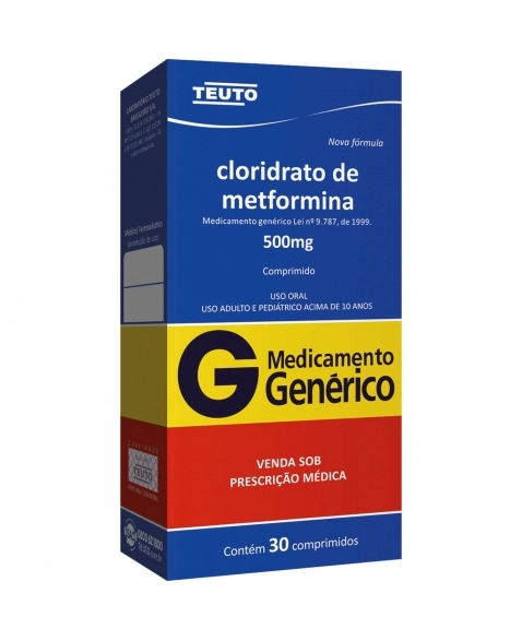 CLORIDRATO DE METFORMINA 500MG C/30 COMP