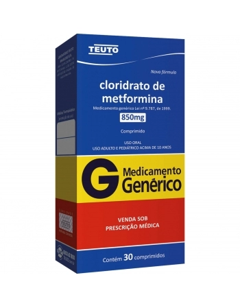 CLORIDRATO DE METFORMINA 850MG C/30 COMP