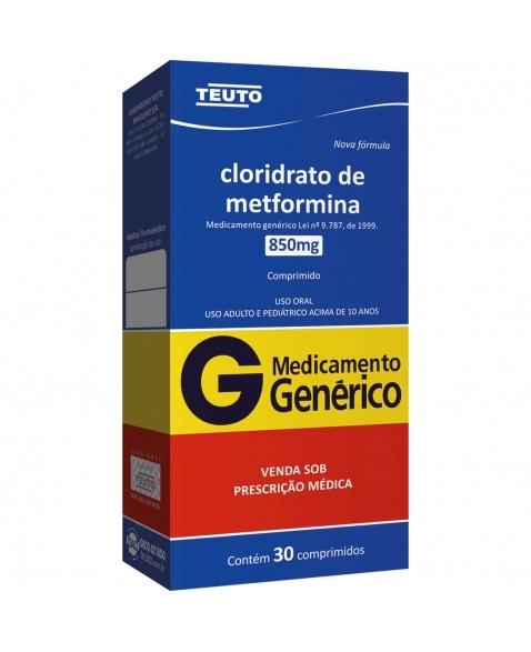 CLORIDRATO DE METFORMINA 850MG C/30 COMP