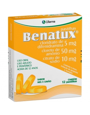 BENATUX MEL E LIMAO C/12 PASTILHA