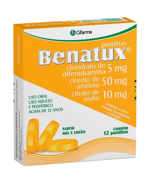 BENATUX MEL E LIMAO C/12 PASTILHA